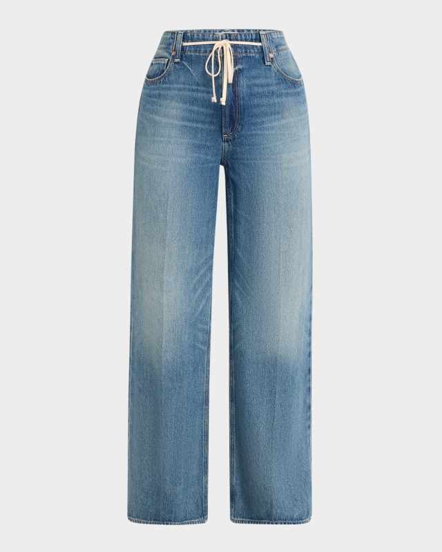 Zoey Wide-Leg Jeans with Tie
